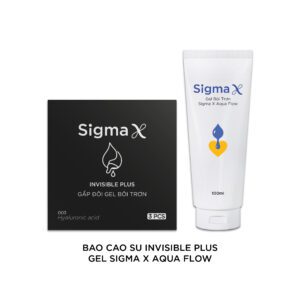 Combo Bao Cao Su Invisible Plus (3 PCS) + Gel Bôi Trơn Aqua Flow (100ml)