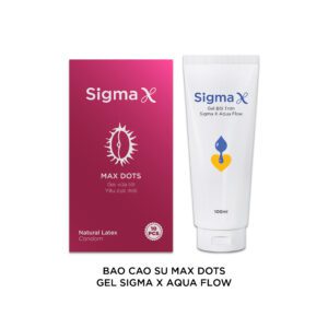 Combo Bao Cao Su Max Dots (10 PCS) + Gel Bôi Trơn Aqua Flow (100ml)