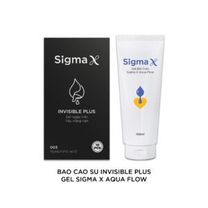 Combo Bao Cao Su Invisible Plus (10 PCS) + Gel Bôi Trơn Aqua Flow (100ml)