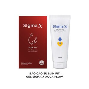 Combo Bao Cao Su Slim Fit (10 PCS) + Gel Bôi Trơn Aqua Flow (100ml)