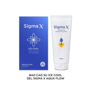 Combo Bao Cao Su Ice Cool (10 PCS) + Gel Bôi Trơn Aqua Flow (100ml)